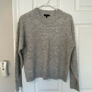 Quince Light Gray Crewneck Sweater with Wool and Alpaca